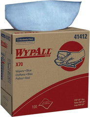 WypAll - X70 Reusable Shop Towel/Industrial Wipes - Pop-Up, 16-3/4" x 9" Sheet Size, Blue - USA Tool & Supply