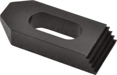 Jergens - 1/2" Stud, Low Carbon Steel, Plain Strap Clamp - 1/2" Travel, 2-1/2" OAL x 1-1/8" Wide x 1/2" High, Black Oxide Finish, Tapered Nose - USA Tool & Supply