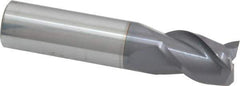 Accupro - 5/8", 7/8" LOC, 5/8" Shank Diam, 3" OAL, 3 Flute, Solid Carbide Square End Mill - Single End, AlTiN Finish, Spiral Flute, 40° Helix, Centercutting, Right Hand Cut, Right Hand Flute - USA Tool & Supply