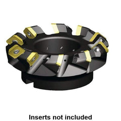 Kennametal - 10" Cut Diam, 2-1/2" Arbor Hole, 9.58mm Max Depth of Cut, 45° Indexable Chamfer & Angle Face Mill - 18 Inserts, SE.W 634... Insert, Right Hand Cut, 18 Flutes, Series KSSM - USA Tool & Supply
