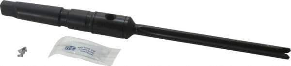 Allied Machine and Engineering - Series Y, 3/8 to 27/64" Diam, 2MT Taper Shank, Straight Flute Spade Drill - 4-3/8" Max Depth, 6-19/32" Body Length, 9-7/16" OAL, Extended Length, Through Coolant - USA Tool & Supply