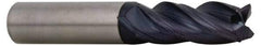 Accupro - 5/8", 4 Flute, Single End, Solid Carbide, Corner Chamfer End Mill - 3-1/2" OAL, Right Hand Flute, 1-5/8" LOC, Right Hand Cut - USA Tool & Supply