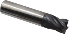 Accupro - 5/8", 4 Flute, Single End, Solid Carbide, Corner Chamfer End Mill - 3" OAL, Right Hand Flute, 3/4" LOC, Right Hand Cut - USA Tool & Supply