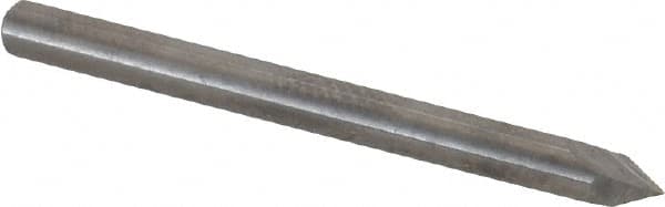 Accupro - 1/8" Diam 2 Flute Single End Solid Carbide Chamfer Mill - USA Tool & Supply