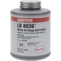 Loctite - 16 oz Brush Top High Temperature Anti-Seize Lubricant - Graphite, 2,000°F - USA Tool & Supply