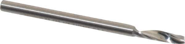 Onsrud - 1/8" Cutting Diam x 1/2" Length of Cut, 1 Flute, Upcut Spiral Router Bit - Uncoated, Right Hand Cut, Solid Carbide, 2" OAL x 1/8" Shank Diam, Single Edge, 21° Helix Angle - USA Tool & Supply