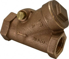 NIBCO - 1/2" Bronze Check Valve - Y-Pattern, FNPT x FNPT, 400 WOG - USA Tool & Supply