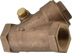 NIBCO - 3/4" Bronze Check Valve - Y-Pattern, FNPT x FNPT, 400 WOG - USA Tool & Supply