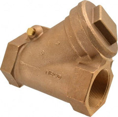 NIBCO - 2" Bronze Check Valve - Y-Pattern, FNPT x FNPT, 600 WOG - USA Tool & Supply