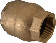 NIBCO - 1-1/2" Bronze Check Valve - Inline, FNPT x FNPT, 250 WOG - USA Tool & Supply
