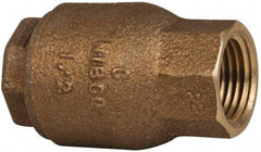 NIBCO - 1/2" Bronze Check Valve - Inline, FNPT x FNPT, 250 WOG - USA Tool & Supply