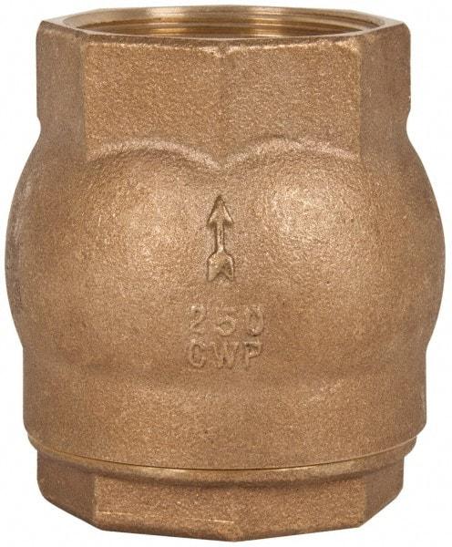 NIBCO - 2" Bronze Check Valve - Inline, FNPT x FNPT, 250 WOG - USA Tool & Supply