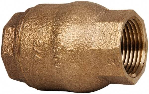 NIBCO - 3/4" Bronze Check Valve - Inline, FNPT x FNPT, 250 WOG - USA Tool & Supply