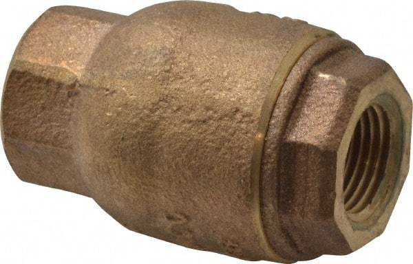 NIBCO - 3/8" Bronze Check Valve - Inline, FNPT x FNPT, 250 WOG - USA Tool & Supply