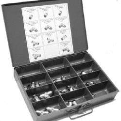 Alpha Technologies - 41 Piece, Push to Connect Fitting Kit - 1/4 to 1/2 NPT, 1/2" Tube - USA Tool & Supply