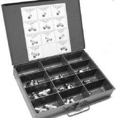 Alpha Technologies - 41 Piece, Push to Connect Fitting Kit - 1/4 to 1/2 NPT, 1/2" Tube - USA Tool & Supply