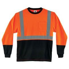 8291BK 5XL ORG/BLK LG SLV T-SHIRT - USA Tool & Supply