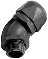 Murrplastik - 2" Trade, Nylon Compression Angled Liquidtight Conduit Connector - Noninsulated - USA Tool & Supply