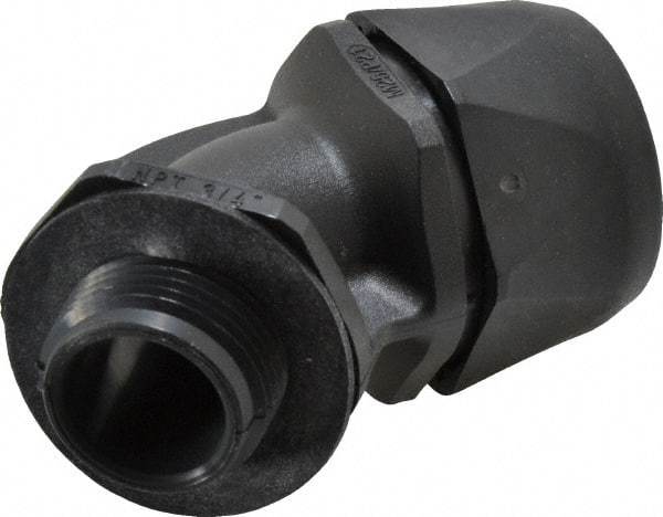 Murrplastik - 3/4" Trade, Nylon Compression Angled Liquidtight Conduit Connector - Noninsulated - USA Tool & Supply