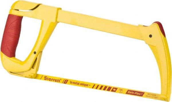 Starrett - 12" Hacksaw Frame - 4-3/8" Throat Depth, Rubber Covered D-Style Handle - USA Tool & Supply