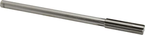 Made in USA - 0.535" Carbide-Tipped 6 Flute Chucking Reamer - Straight Flute, 7/16" Straight Shank, 2" Flute Length, 8" OAL - USA Tool & Supply