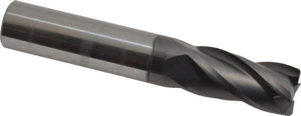 Niagara Cutter - 1/2", 4 Flute, Single End, Solid Carbide, 0.03" Corner Radius End Mill - 3" OAL, 30° Helix, Right Hand Flute, 1" LOC, Right Hand Cut - USA Tool & Supply