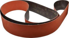3M - 4" Wide x 132" OAL, 80 Grit, Ceramic Abrasive Belt - Ceramic, Medium, Coated, YF Weighted Cloth Backing, Wet/Dry, Series 777F - USA Tool & Supply