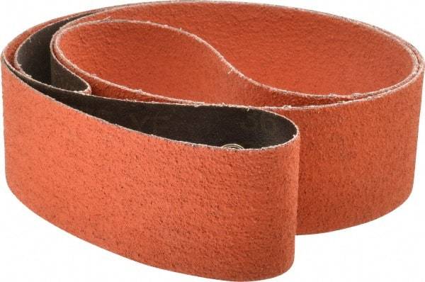 3M - 3" Wide x 132" OAL, 36 Grit, Ceramic Abrasive Belt - Ceramic, Very Coarse, Coated, YF Weighted Cloth Backing, Wet/Dry, Series 777F - USA Tool & Supply