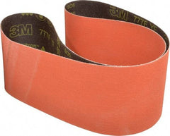 3M - 6" Wide x 60" OAL, 60 Grit, Ceramic Abrasive Belt - Ceramic, Medium, Coated, YF Weighted Cloth Backing, Wet/Dry, Series 777F - USA Tool & Supply