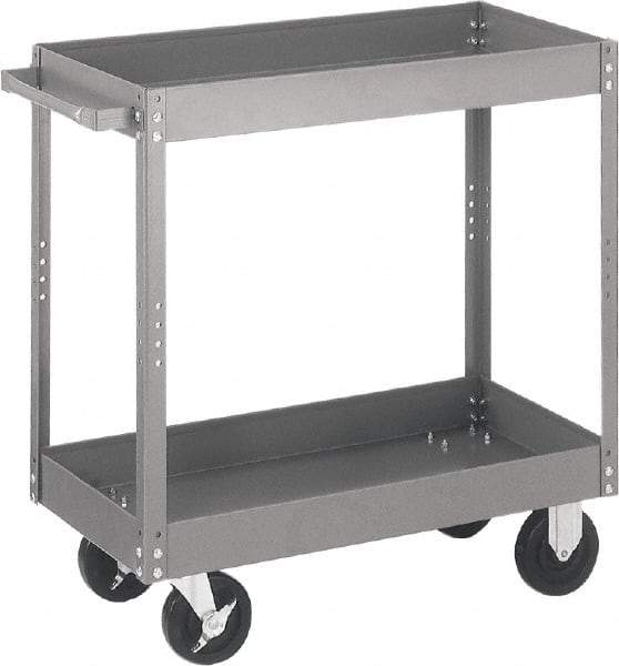 Quantum Storage - 500 Lb Capacity, 36" Wide x 24" Long x 32" High Standard Utility Cart - 3 Shelf, Steel - USA Tool & Supply