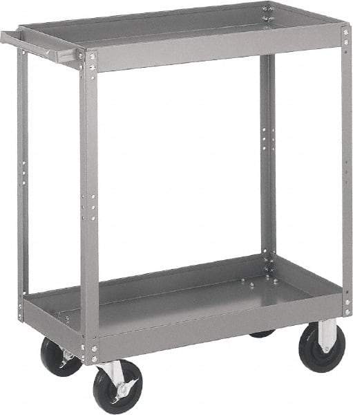 Quantum Storage - 1,000 Lb Capacity, 30" Wide x 16" Long x 35" High Standard Utility Cart - 3 Shelf, Steel - USA Tool & Supply