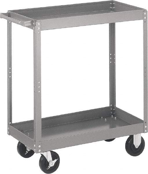 Quantum Storage - 1,000 Lb Capacity, 48" Wide x 24" Long x 35" High Standard Utility Cart - 3 Shelf, Steel - USA Tool & Supply