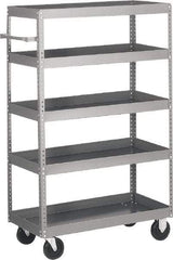 Quantum Storage - 1,000 Lb Capacity, 48" Wide x 24" Long x 57" High Shelf Cart - 5 Shelf, Steel - USA Tool & Supply