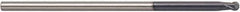 Accupro - 3/8" Diam, 3/8" LOC, 2 Flute Solid Carbide Ball End Mill - AlTiN Finish, Single End, 6" OAL, 3/8" Shank Diam, Spiral Flute - USA Tool & Supply