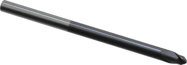 Accupro - 3/16" Diam, 3/16" LOC, 2 Flute Solid Carbide Ball End Mill - AlTiN Finish, Single End, 3" OAL, 3/16" Shank Diam, Spiral Flute - USA Tool & Supply