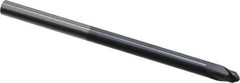 Accupro - 3/16" Diam, 3/16" LOC, 2 Flute Solid Carbide Ball End Mill - AlTiN Finish, Single End, 3" OAL, 3/16" Shank Diam, Spiral Flute - USA Tool & Supply