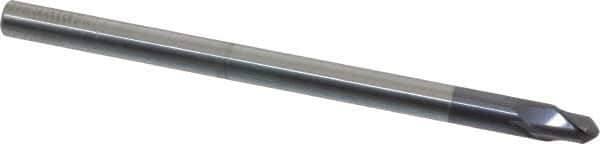 Accupro - 1/4" Diam, 1/4" LOC, 2 Flute Solid Carbide Ball End Mill - AlTiN Finish, Single End, 4" OAL, 1/4" Shank Diam, Spiral Flute - USA Tool & Supply