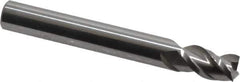 Accupro - 1/4", 3/8" LOC, 1/4" Shank Diam, 2" OAL, 3 Flute, Solid Carbide Square End Mill - Single End, Uncoated, Spiral Flute, 40° Helix, Centercutting, Right Hand Cut, Right Hand Flute - USA Tool & Supply