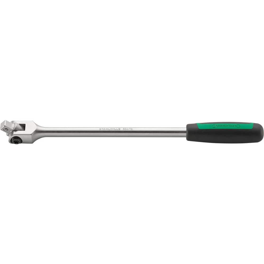 Socket Handles; Tool Type: Flex Handle; Drive Size (Inch): 0.5 in; Overall Length (Inch): 18.00; Material: Steel; Head Style: Flexible; Head Diameter: 0.7500; Insulated: No; Tether Style: Tether Capable; Finish/Coating: Chrome-Plated; Overall Length (mm):