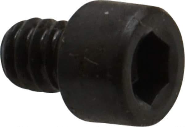 Made in USA - #10-24 UNC Hex Socket Drive, Socket Cap Screw - Alloy Steel, Black Oxide Finish, Fully Threaded, 1/4" Length Under Head - USA Tool & Supply