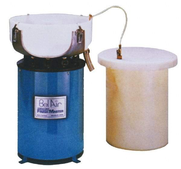 Bel-Air Finishing Supply - 1/10 hp, Vibratory Tumbler - Adjustable Amplitude, Flow Through Drain - USA Tool & Supply