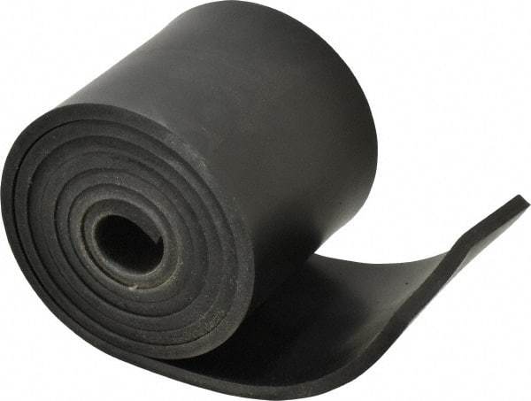 Made in USA - 1/4" Thick x 4" Wide x 60" Long, Buna-N Rubber Strip - Stock Length, 40 Shore A Durometer, 800 to 1,000 psi Tensile Strength, -20 to 170°F, Black - USA Tool & Supply