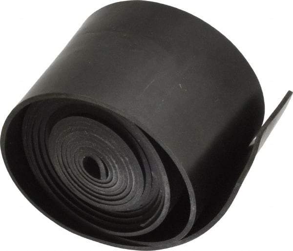 Made in USA - 1/16" Thick x 2" Wide x 60" Long, Neoprene Rubber Strip - Stock Length, 40 Shore A Durometer, 1,000 to 1,200 psi Tensile Strength, -40 to 212°F, Black - USA Tool & Supply