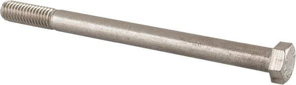 Value Collection - 3/8-16 UNC, 5" Length Under Head Hex Head Cap Screw - Partially Threaded, Grade 316 Stainless Steel, Uncoated, 9/16" Hex - USA Tool & Supply