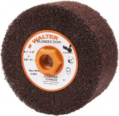 WALTER Surface Technologies - 4-1/2" Diam Aluminum Oxide Unmounted Flap Wheel - 5/8" Hole, 5/8-11 Thread, 2" Wide, Nonwoven, Coarse Grade, 3,800 Max RPM - USA Tool & Supply