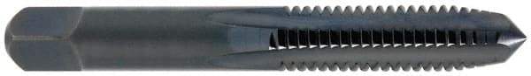 OSG - 1-1/4 - 12 UNF 3B 6 Flute Bright Finish High Speed Steel Straight Flute Standard Hand Tap - Bottoming, Right Hand Thread, 5-3/4" OAL, 2-9/16" Thread Length, H4 Limit, Oversize - USA Tool & Supply