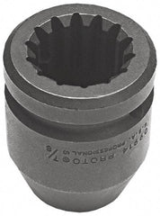 Proto - #5 Spline Drive, 1-13/16" Socket, Impact Socket - 6 Points, 3-7/16" OAL - USA Tool & Supply
