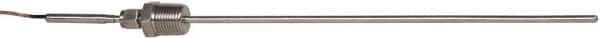 Thermo Electric - 0 to 2012°F, K Pipe Fitting, Thermocouple Probe - 6 Ft. Cable Length, Stripped Ends, 9 Sec Response Time - USA Tool & Supply