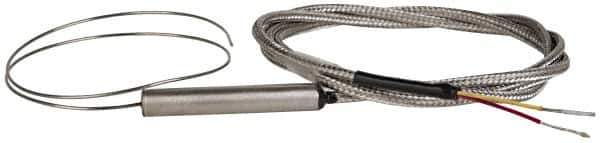 Thermo Electric - 0 to 2012°F, K Flexible, Thermocouple Probe - 3 Ft. Cable Length, Stripped Ends, 12 Inch Probe Sheath Length, 4 Sec Response Time - USA Tool & Supply