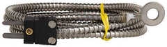Thermo Electric - 0 to 900°F, J Surface, Thermocouple Probe - 4 Ft. Cable Length, Mini Connector, 15 Sec Response Time - USA Tool & Supply